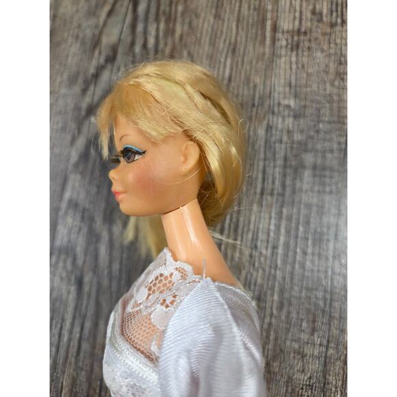 Vintage 1966 Made in Japan Long Blonde Ponytail Mod Dance Dress Barbie - Picture 3 of 8